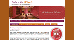 Desktop Screenshot of palaceonwheels.wondersofrajasthan.com