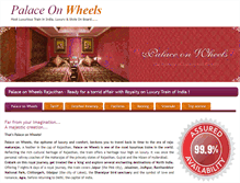 Tablet Screenshot of palaceonwheels.wondersofrajasthan.com